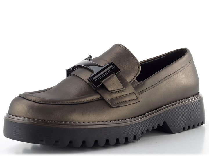 Gabor metalické mokasíny na hrubej podošve smog 72.452.89