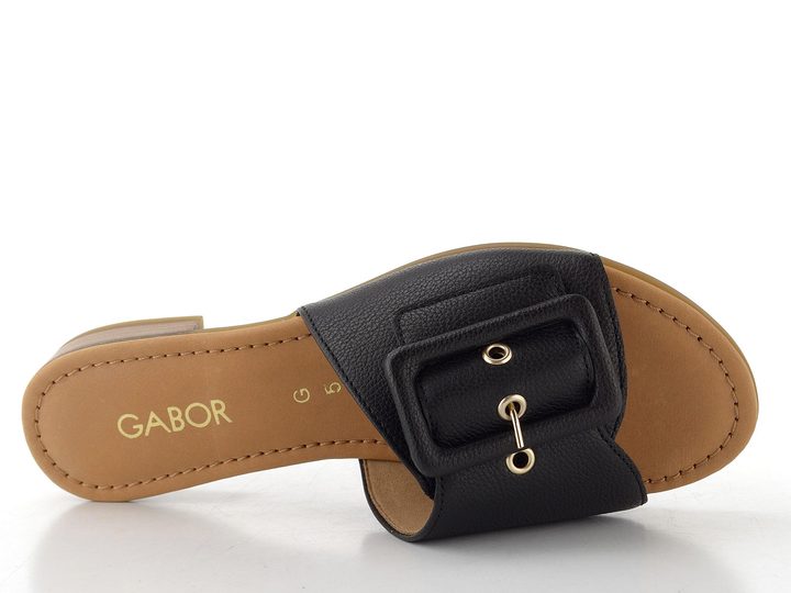 Gabor luxusní nízké pantofle se sponou schwarz 82.791.57