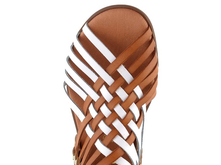 Marila páskové proplétané sandály Amelia Combi Blanco