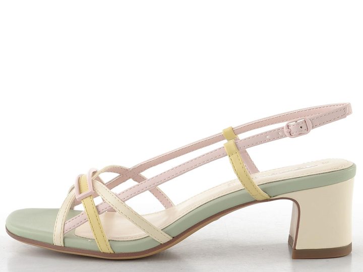 Tamaris páskové sandály na podpatku mint combi 1-28366-46