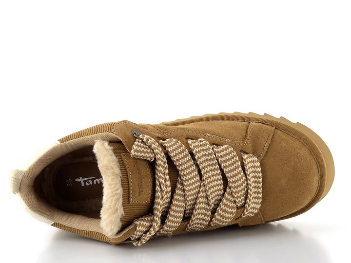 Tamaris tenisky s ozdobnými tkaničkami sand 1-23761-47