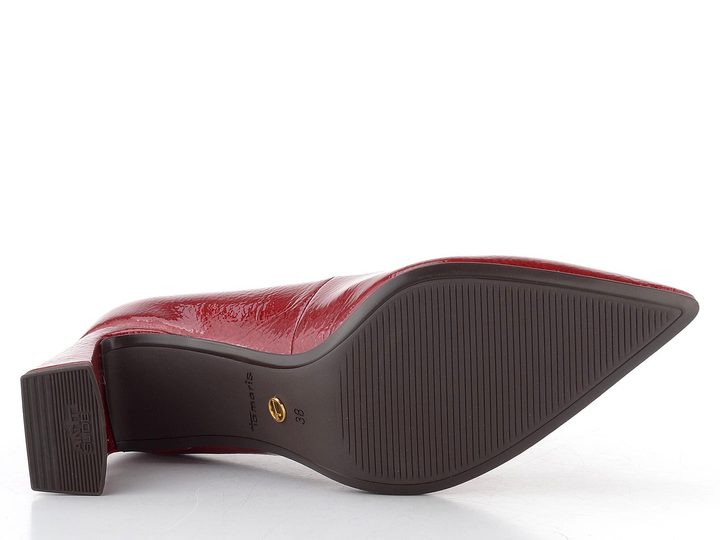 Tamaris lodičky so širokým podpätkom red 1-22452-45