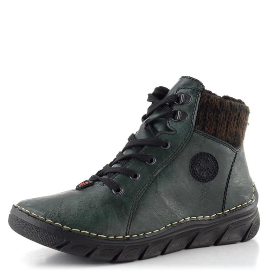 Rieker šněrovací kotník tmavě zelený 55040-54