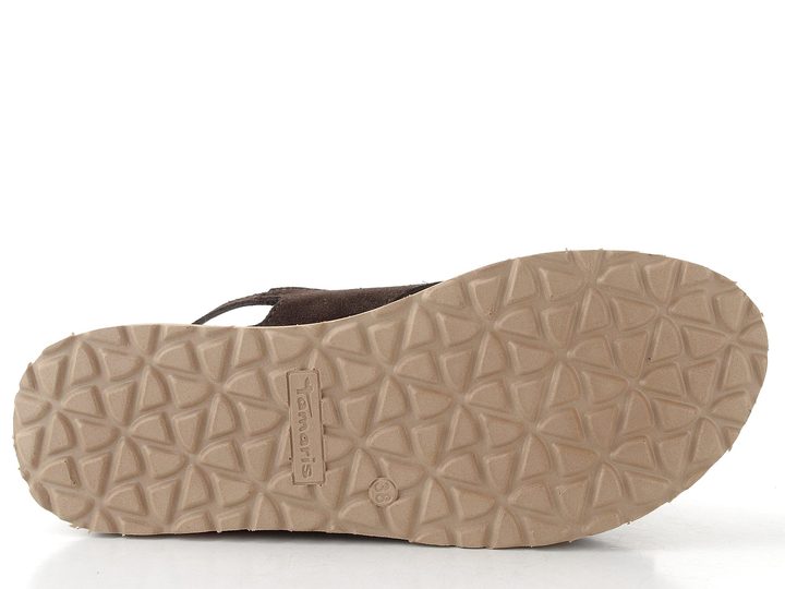 Tamaris kožené sandály na platformě mocca 1-28205-46