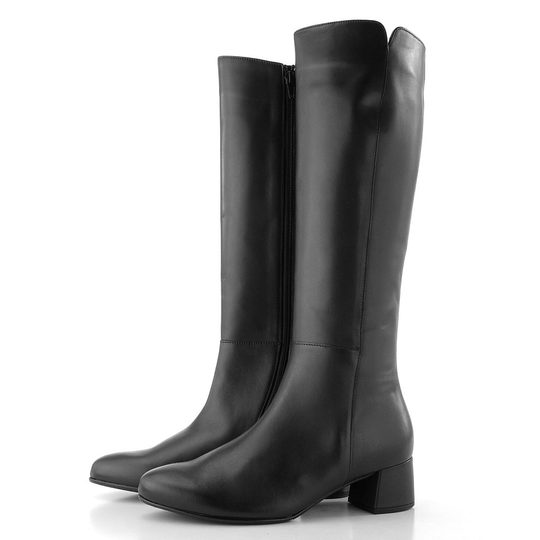 Gabor kozačky na podpatku černé hladké vel.M 75.689.27