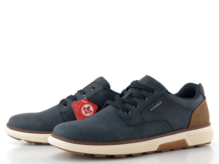 Rieker pánske šnurovacie poltopánky s membránou tmavo modré B3317-14