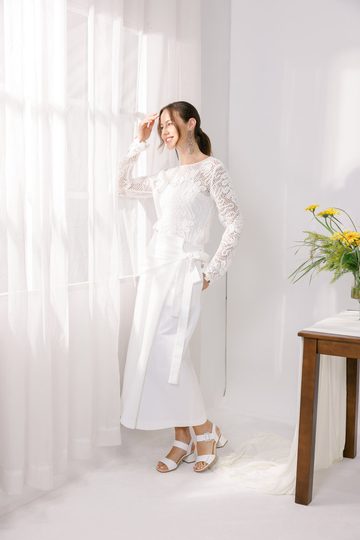 Remonte bílé kožené sandály na podpatku D1K51-80