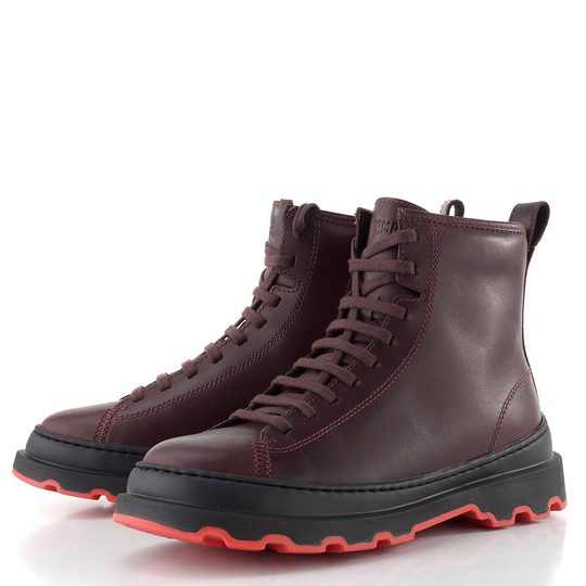 Camper kotník na hrubé podešvi Brutus burgundy K400816-003