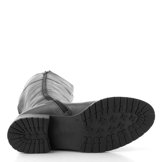 Gabor černé kožené kozačky XL-Vario 72.029.57