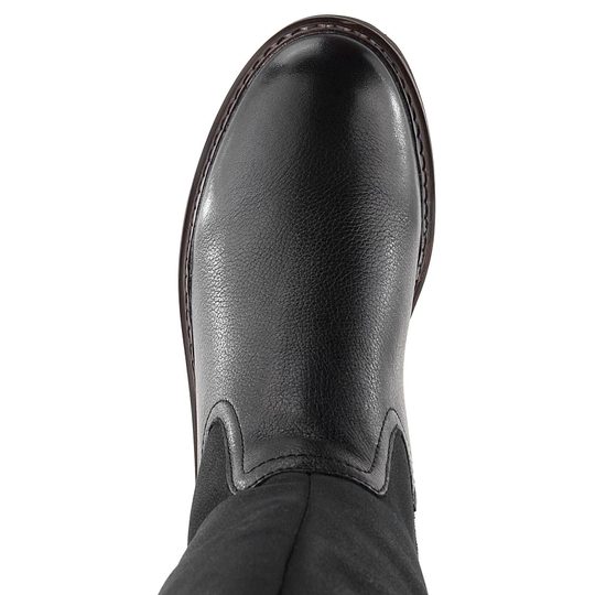 Tamaris hladké polokozačky černé 1-26638-39