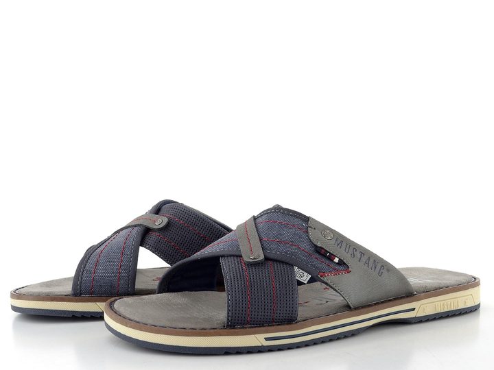 Mustang pánské pantofle s kříženými pásky navy 26M0101001