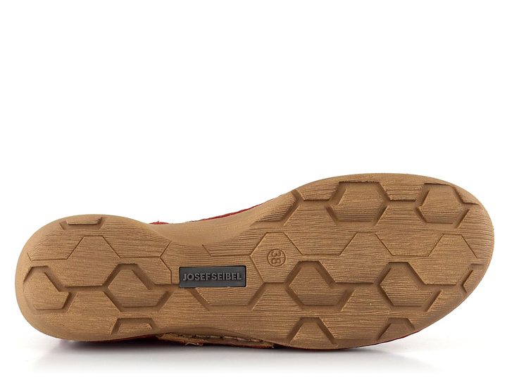 Josef Seibel červené prořezávané polobotky 59706258