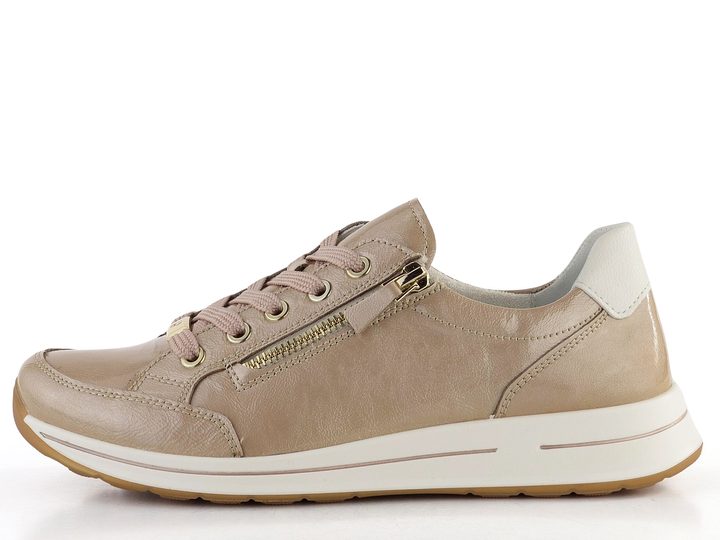 Ara dámské lakované sneakers se zipem Osaka Nude/Cream 12-54801-23