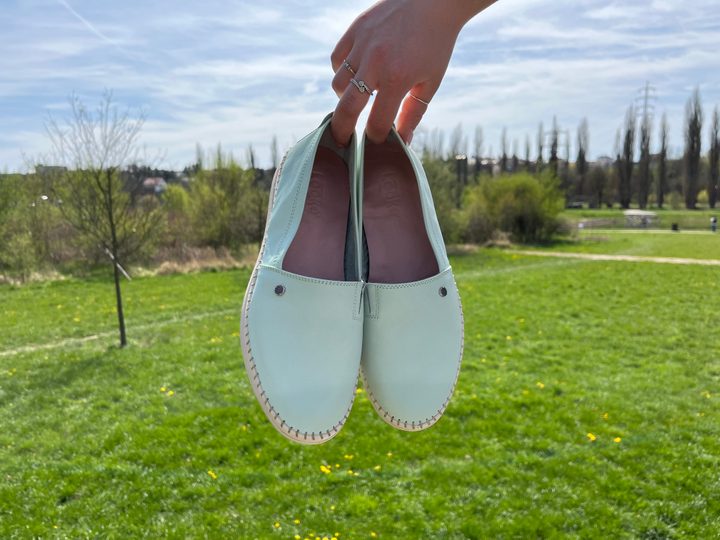 Looke kožené mokasíny Pascale Light Green L0599_20