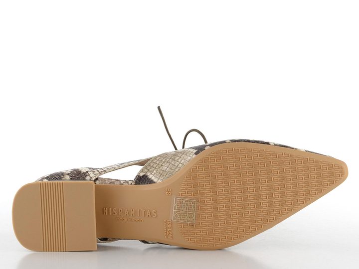 Hispanitas otevřené šněrovací polobotky na podpatku Taupe HV253858