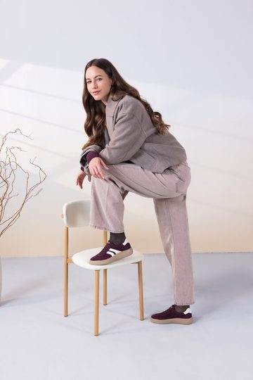 Remonte široké fialové tenisky brombeer/cotton D3E00-30