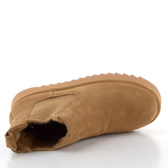 Tamaris kožená chelsea členková obuv camel 1-26419-45