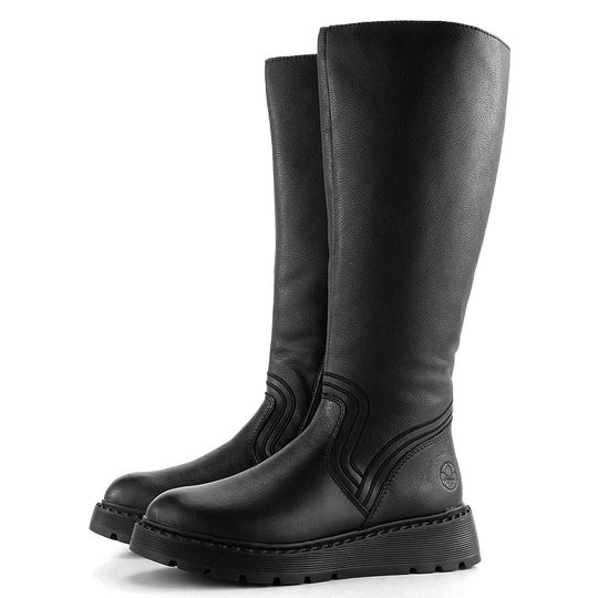 Rieker černé kozačky na platformě 70452-00