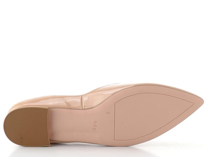 Högl vykrojené lakované baleríny nude 0-170014-1800