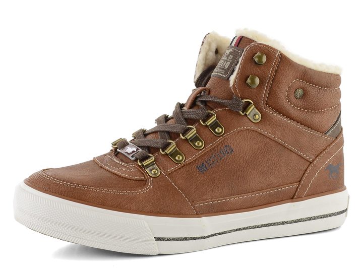 Mustang zateplené členkové topánky sneakers Cognac 1288-607