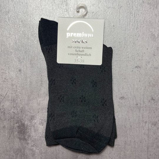 Dámske ponožky so zdravotným lemom 3 páry čierna/modrá/pruh