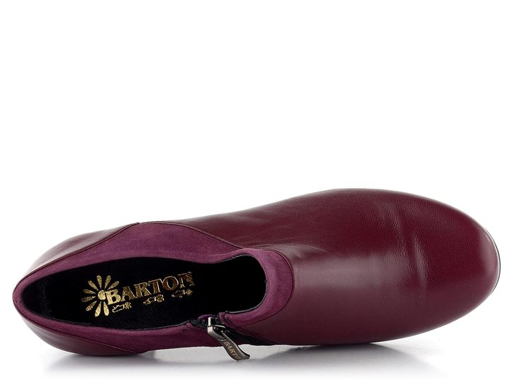 Barton dámské elegantní polobotky na podpatku merlot 13.22