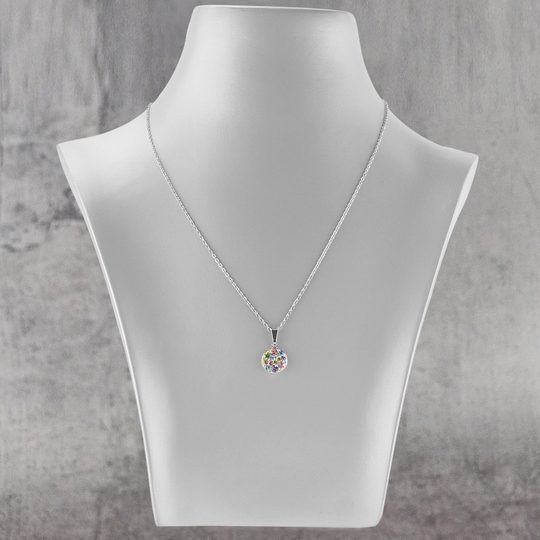 Souprava náhrdelník s náušnicemi na puzetu barevný Preciosa Multi