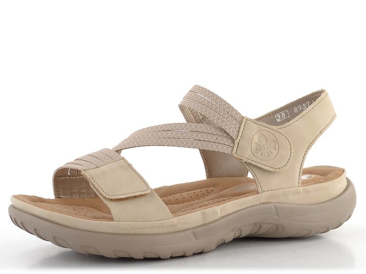 Rieker sandále s gumičkami Ginger/Cliff-Weiss 64870-62