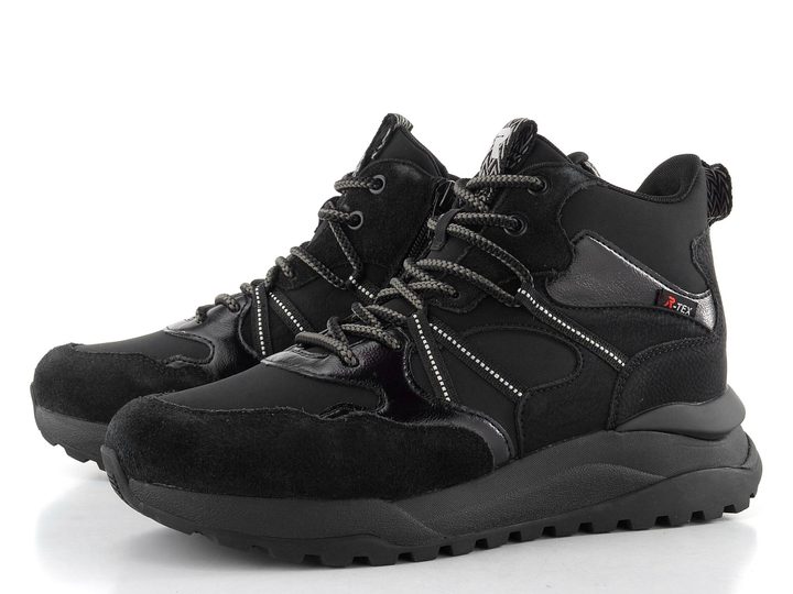 Rieker Sport kotníkové tenisky s membránou černé W2570-00