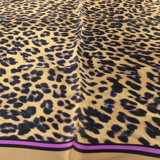 Högl hedvábný šátek s leopardím vzorem multi 1-152000-9900