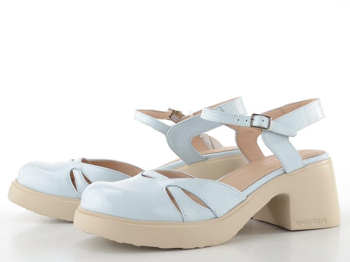 Wonders lakované lodičky s volnou patou a širokým podpatkem aura E-7131