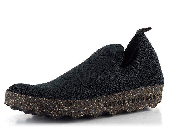 Asportuguesas prozouvací úpletové polobotky černé P018226000