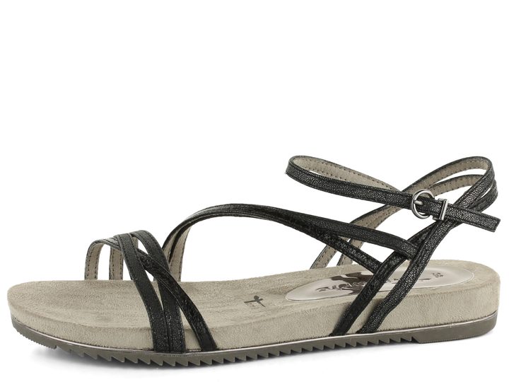 Tamaris pásečkové sandály černé 1-28112-22