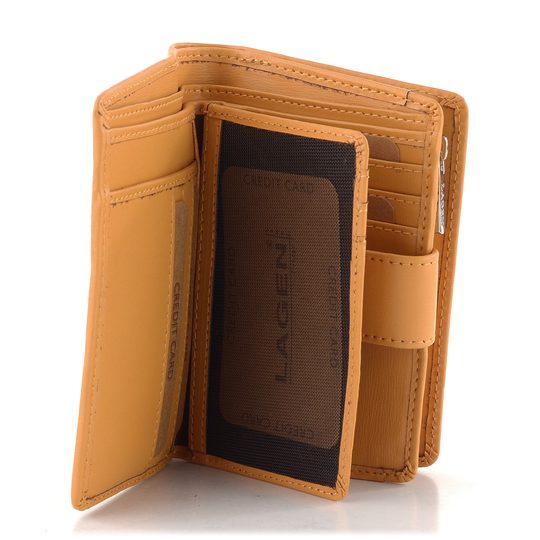 Dámská peněženka se zápinkou žlutá 50313