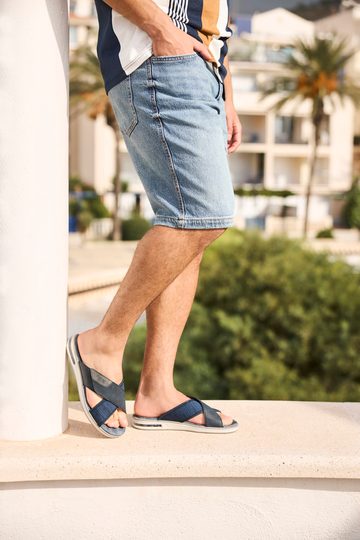 Rieker pánské pantofle s kříženými pásky modré 29083-14