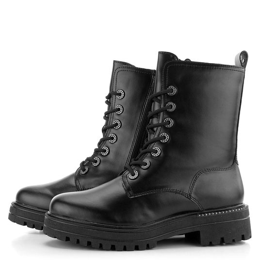 Tamaris čierna členková obuv na vysokej platforme 1-25834-27