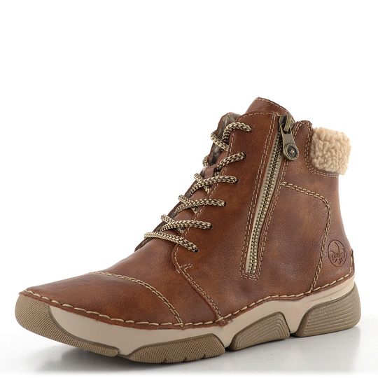 Rieker šněrovací kotník se zipem zimt/lehm 45931-24