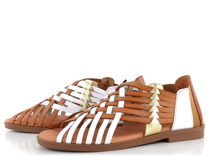 Marila páskové proplétané sandály Amelia Combi Blanco