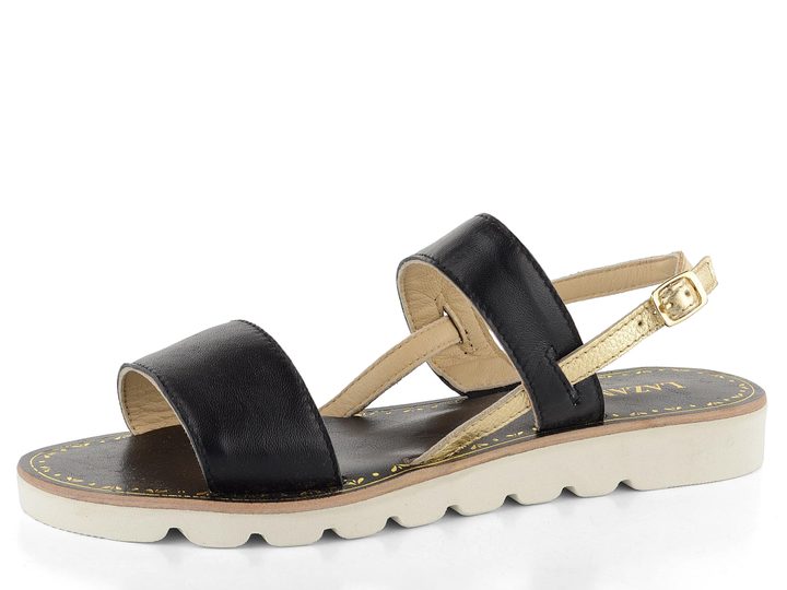Lazamani dámské sandály černé/zlaté