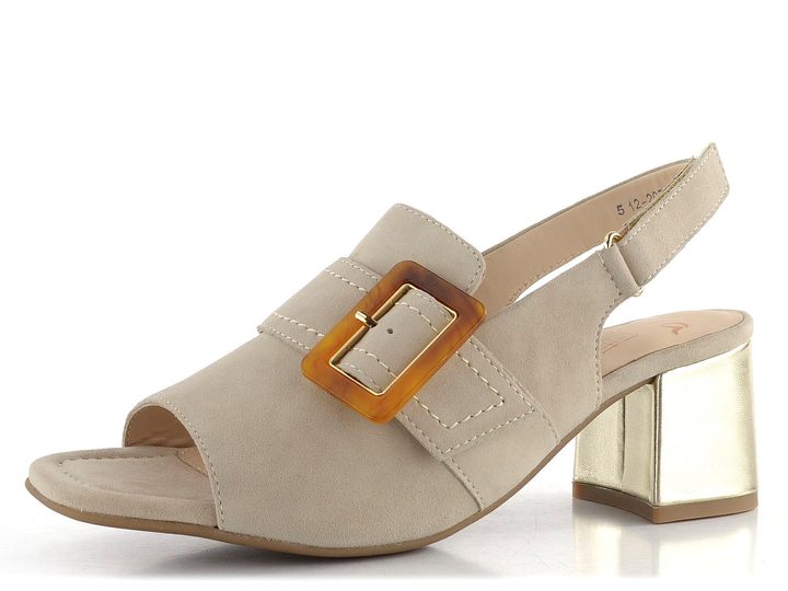 Ara dámske širšie sandále na podpätku Brighton Sand 12-20508-08