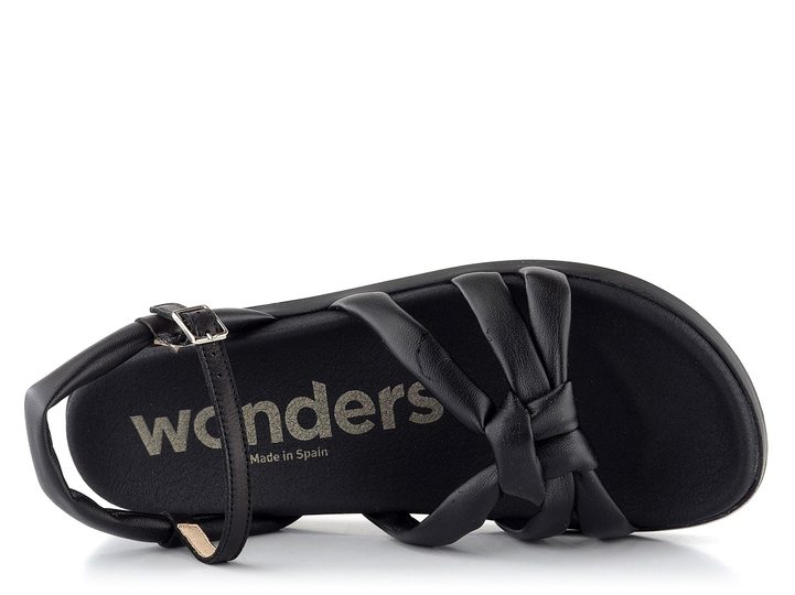 Wonders páskové sandály Negro B-7432