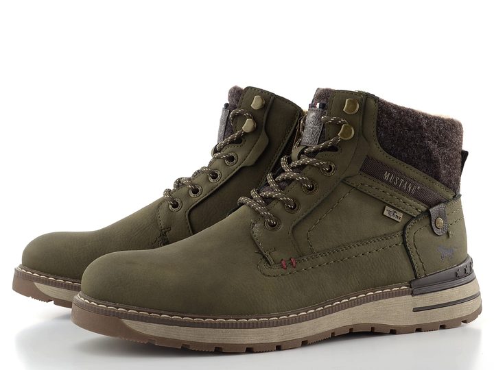 Mustang pánský šněrovací kotník khaki 15M0011001