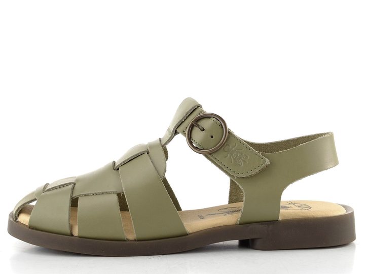 Fly London sandály s plnou špičkou smog P145437001