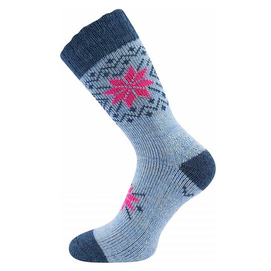 Dárkový box ponožek a palčáků Voxx s alpaka a merino vlnou sv.modrá