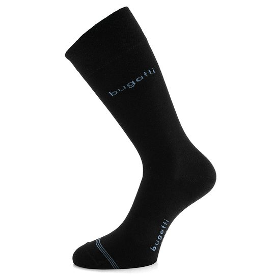 Bugatti hladké ponožky černé 5 pack business socks 6260X