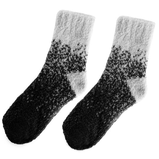 Dámské žinylkové domácí ponožky černá 2 páry