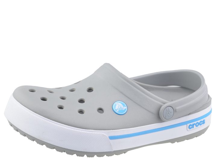 Crocband Clog šedé Light grey/electric blue