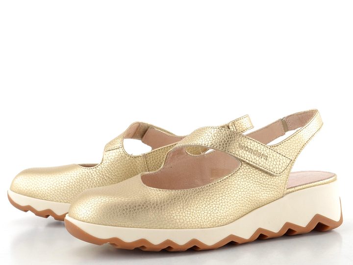 Wonders sandály s plnou špičkou platino C-7622