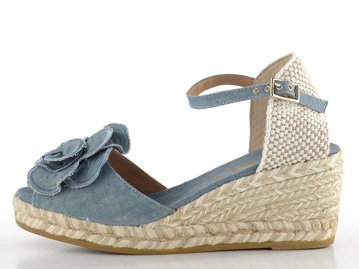 Gaimo sandály na klínu Yalena pique summ jeans