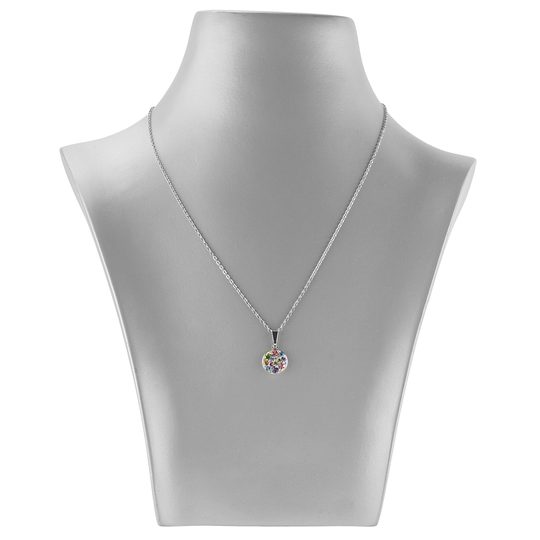 Souprava náhrdelník s náušnicemi na puzetu barevný Preciosa Multi